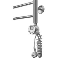 Электрический полотенцесушитель Domoterm Медея сп2 П10 500x1000 ER с двумя полками Хром арт-Медеясп2П10500x1000ER — фото 3, Электрические полотенцесушители