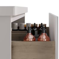 Тумба PERFECTO, 70 см, подвесная, 1 ящик, push-to-open, белый глянец арт-99.0807 — фото 13, Тумбы под раковину