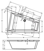 Акриловая ванна Riho Doppio 180x130 (BA9100500000000) L без гидромассажа арт-B034001005 — фото 4, Акриловые ванны