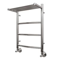 Водяной полотенцесушитель Point Афина П3 400x600 с полкой Хром арт-PN04146P — фото 4, Водяные полотенцесушители