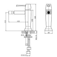 Смеситель для биде Caprigo Diamante Золото арт-50-030-oro — фото 2, Смесители для биде