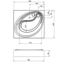 Раковина Madera Ameli 60 на стиральную машину Белая арт-4627173210416 — фото 3, Раковины на стиральную машину