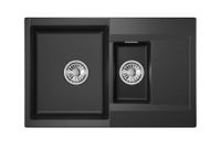 Товар: Granula-ES-, кухонная мойка, кварц, ESTETICA арт-7808, ЧЁРНЫЙ - фото 2 Granula-ES-, кухонная мойка, кварц, ESTETICA арт-7808, ЧЁРНЫЙ — фото 2, Кухонные мойки
