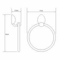 Аксесс Weser K- Держатель полотенец кольцо (блистер), хром, WasserKRAFT арт-8660 — фото 2, Полотенцедержатели