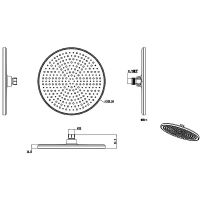 Товар: Верхний душ Raglo Графит арт-R451.50.09 - фото 2 Верхний душ Raglo Графит арт-R451.50.09 — фото 2, Верхние души