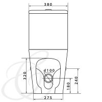 Унитаз компакт Caprigo Vittoria с бачком и сиденьем Микролифт арт-V-1013 — фото 5, Напольные унитазы