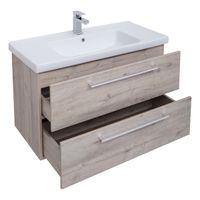 Товар: Тумба GIO, 100 см, подвесная, 2 ящика, дуб кантри арт-77.0106D - фото 6 Тумба GIO, 100 см, подвесная, 2 ящика, дуб кантри арт-77.0106D — фото 6, Тумбы под раковину