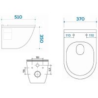 Товар: Унитаз Maretti Vittorio подвесной с сиденьем Микролифт арт-VI10PZM24-844 - фото 2 Унитаз Maretti Vittorio подвесной с сиденьем Микролифт арт-VI10PZM24-844 — фото 2, Подвесные унитазы