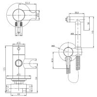 Гигиенический душ со смесителем Boch Mann Braies B СК-P07B Черный матовый арт-BM10409 — фото 2, Гигиенические души