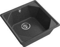 GRANFEST Мойка UNIQUE 500 1-чаша 500*500мм графит арт.GF- арт-U-500 графит — фото 1, Кухонные мойки