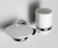 Аксесс Donau K- Держатель стакана и мыльницы, (блистер), КЕРАМИКА ,хром, WasserKRAFT арт-9426C — фото 2, Прочие аксессуары и комплектующие