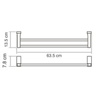 Lopau K- Держатель полотенец двойной арт-6040 — фото 5, Полотенцедержатели