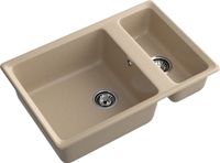GRANFEST Мойка LEVEL 760K 1,5-чаши 760*500 песочный арт.GF- арт-LV-760K песочный — фото 1, Кухонные мойки