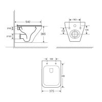Унитаз Bond Cube подвесной Белый с сиденьем Микролифт арт-F11-10 — фото 8, Подвесные унитазы