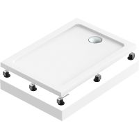 Акриловый поддон для душа Bas Олимпик 100х80 Белый арт-ПН00053 — фото 1, Акриловые душевые поддоны