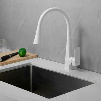 Смеситель для кухни Haiba Белый матовый арт-HB73823-8 — фото 3, Смесители для кухни