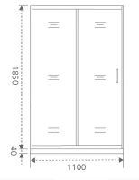 Душевая дверь Good Door Latte WTW-110-C-WE 110 профиль Белый стекло прозрачное арт-ЛА00008 — фото 4, Раздвижные душевые двери