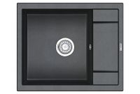 Granula- (чёрный металлик), кухонная мойка, кварц арт-6002, ШВАРЦ — фото 1, Кухонные мойки