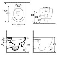 Унитаз AQUAme подвесной Белый глянец с сиденьем Микролифт арт-AQM2011 — фото 3, Подвесные унитазы