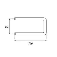 Водяной полотенцесушитель Point П-образный 320x70 Хром арт-PN35337 — фото 5, Водяные полотенцесушители