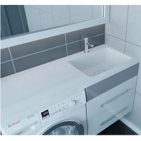 Раковина Madera Kamilla 110 R с местом под стиральную машину Белая арт-4627173210034 — фото 7, Раковины встраиваемые сверху