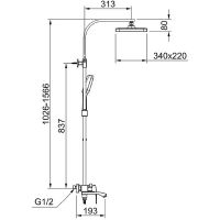 Душевая система Raglo Хром арт-R01.24 — фото 9, Душевые стойки