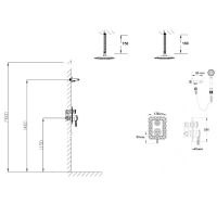 Душевая система Bronze de Luxe Windsor Бронза арт-10138/1DF — фото 2, Встраиваемые душевые комплекты