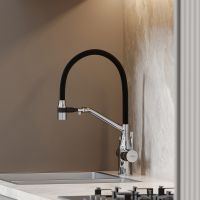 Смеситель для кухни Sancos Orta Хром Черный арт-SC4008CH — фото 5, Смесители для кухни