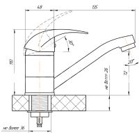 Смеситель для кухни Сантаком StOmega Хром арт-3305-3 — фото 2, Смесители для кухни