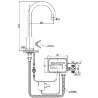 Смеситель для кухни Raiber Sensor Хром арт-RSF88198 — фото 2, Смесители для кухни