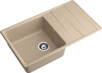 GRANFEST Мойка LEVEL 860L 1-чаша+крыло 860*500мм песочный арт.GF- арт-LV-860L песочный — фото 1, Кухонные мойки