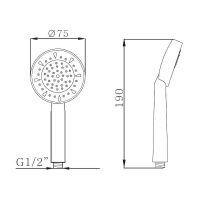 Товар: Ручной душ Melodia della vita Standard Хром арт-MKP20418 - фото 3 Ручной душ Melodia della vita Standard Хром арт-MKP20418 — фото 3, Лейки для душа