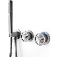 Душевая система Bronze de Luxe Liberty Графит арт-5011GG-F — фото 3, Встраиваемые душевые комплекты