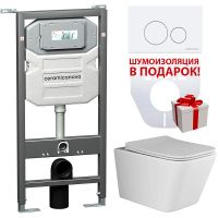 Комплект унитаза с инсталляцией Ceramicanova Metric с сиденьем Микролифт и Белой к арт-CN3007_1001W_1000 — фото 1, Комплекты унитаз + инсталляция