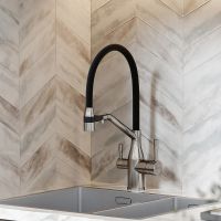 Смеситель для кухни Sancos Orta Никель брашированный Черный арт-SC4008BN — фото 5, Смесители для кухни