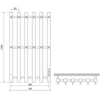 Электрический полотенцесушитель Melodia della vita Etude Electro 120х33 П6 Хром арт-MTREEE12033 — фото 2, Электрические полотенцесушители