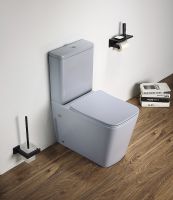 Товар: Унитаз компакт CeramaLux Голубой матовый с бачком и сиденьем Микролифт арт-2170AXMHL - фото 3 Унитаз компакт CeramaLux Голубой матовый с бачком и сиденьем Микролифт арт-2170AXMHL — фото 3, Напольные унитазы