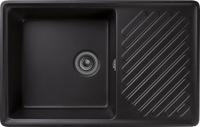 Товар: GRANFEST Мойка QUARZ 52 1-чаша+крыло 760*480мм черный арт.GF-ZL- арт-52 черный - фото 1 GRANFEST Мойка QUARZ 52 1-чаша+крыло 760*480мм черный арт.GF-ZL- арт-52 черный — фото 1, Кухонные мойки