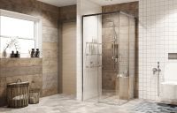 Душевой уголок Ambassador Queen 100х100 профиль Хром стекло прозрачное арт-11011105 — фото 8, Квадратные душевые уголки