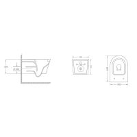 Унитаз Iberica Blanca Bilbao Mini подвесной Белый с сиденьем Микролифт арт-IB.BLM.234.1B1 — фото 4, Подвесные унитазы