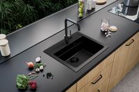 Мойка для кухни ALVEUS GRANITAL ATROX 30 CARBON - G91 590 X 500 1X в комплекте с сифоном 1148149 BLA арт-1148162.0 — фото 3, Кухонные мойки