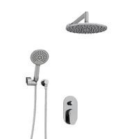 Встраиваемый комплект для душа с верхней душевой насадкой и лейкой арт-A14030 — фото 3, Встраиваемые душевые комплекты