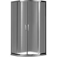 Душевой уголок Gemy Victoria 80х80 профиль Хром стекло матовое арт-S30062M — фото 1, Душевые уголки четверть круга