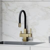 Смеситель для кухни Sancos Arno Золото брашированное Черный арт-SC4005BG — фото 8, Смесители для кухни