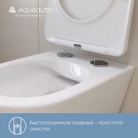 Комплект унитаза с инсталляцией Aqueduto Ovo с сиденьем Микролифт и клавишей смыва Хром арт-AQDS021 — фото 15, Комплекты унитаз + инсталляция