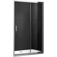 Душевая дверь в нишу Gemy Victoria 120х190 профиль Хром стекло прозрачное арт-S30191A — фото 1, Прямоугольные душевые уголки