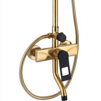 Товар: Душевая система Bronze de Luxe Element Золото Черный матовый арт-EL77GB - фото 6 Душевая система Bronze de Luxe Element Золото Черный матовый арт-EL77GB — фото 6, Душевые стойки