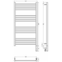Электрический полотенцесушитель Сунержа Богема 3.0 прямая 1000x500 R Хром арт-00-5805-1050 — фото 3, Электрические полотенцесушители