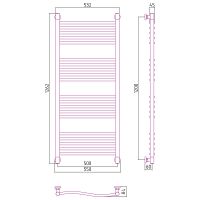 Водяной полотенцесушитель Сунержа Флюид+ 1200х500 Состаренная бронза арт-05-0222-1250 — фото 3, Водяные полотенцесушители