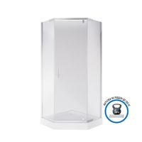 Душевой уголок Niagara Eco NG-009-14D (90х90х195) низкий поддон(13 см),стекло прозрачное,2 места арт-_0091422D — фото 5, Душевые уголки трапеция